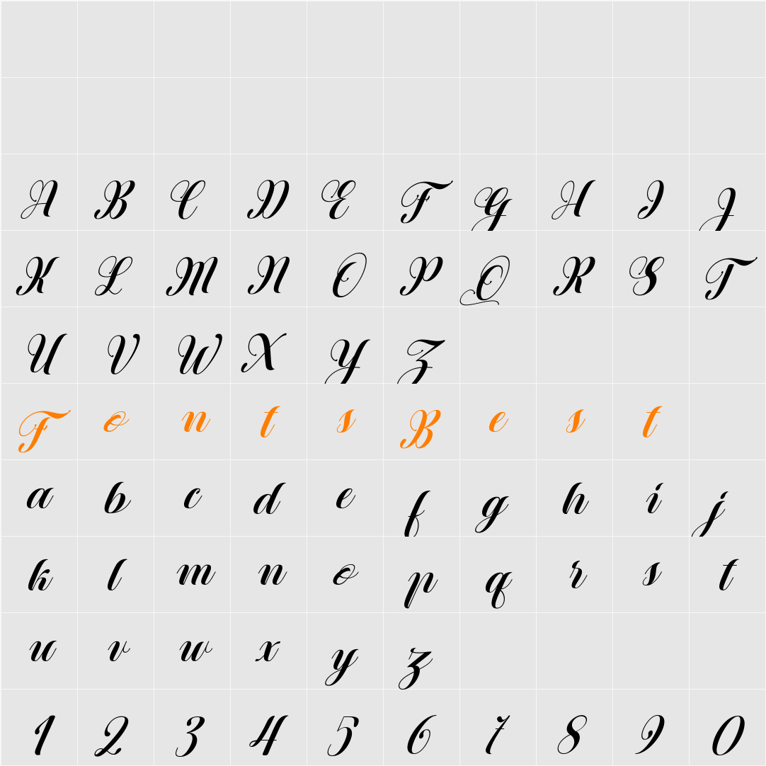 Belanttara Character Map