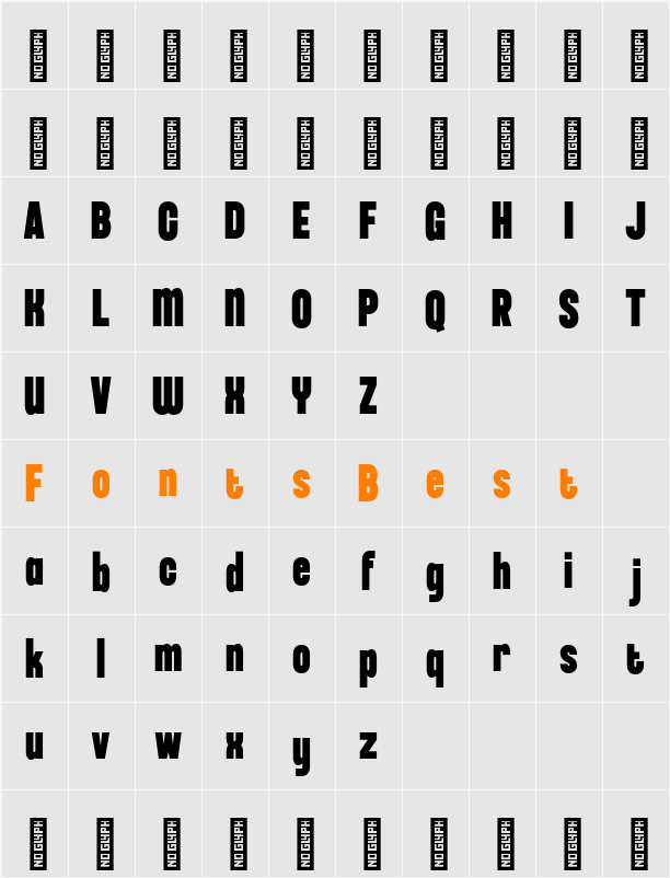 Kemio Condensed Character Map
