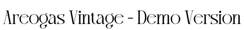 Areogas Vintage - Demo Version Font Image