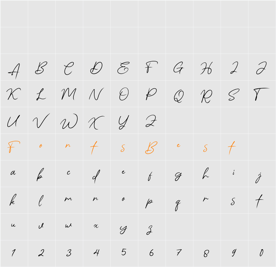 Angello Character Map