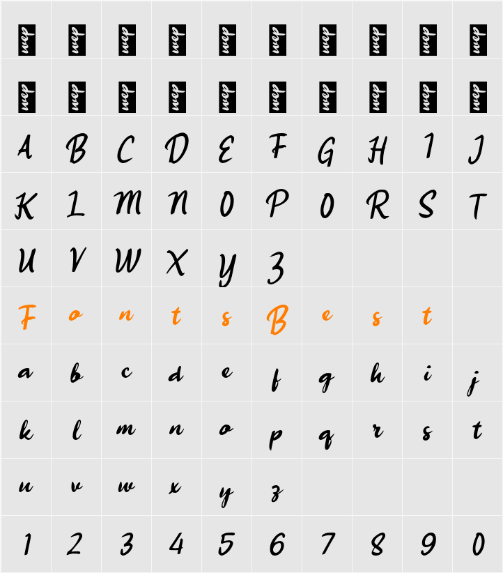 j Jomplang Character Map
