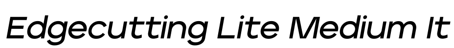 Edgecutting Lite Medium It Font Image