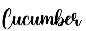 Cucumber Font Image