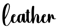 Leather Font Image