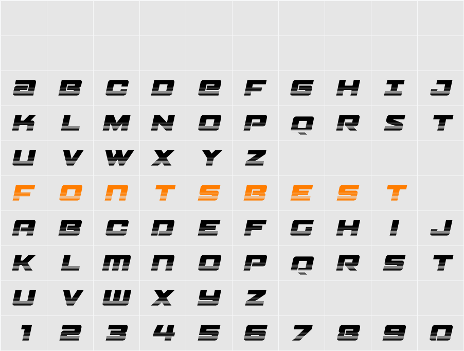 Power Broker Twotone Italic Character Map