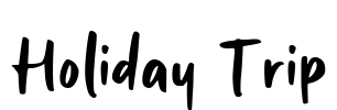 Holiday Trip Font Image