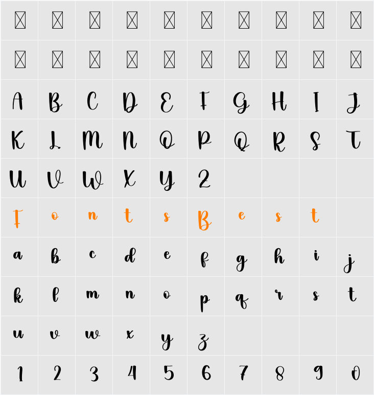 Again Character Map