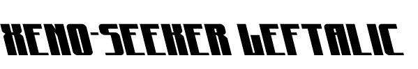 Xeno-Seeker Leftalic Font Image