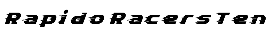 Rapido Racers Ten Font Image