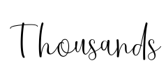 Thousands Font Image