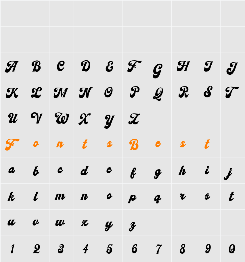 Fasty Free Character Map