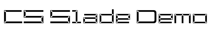 CS Slade Demo Font Image
