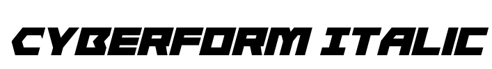 Cyberform Italic Font Image