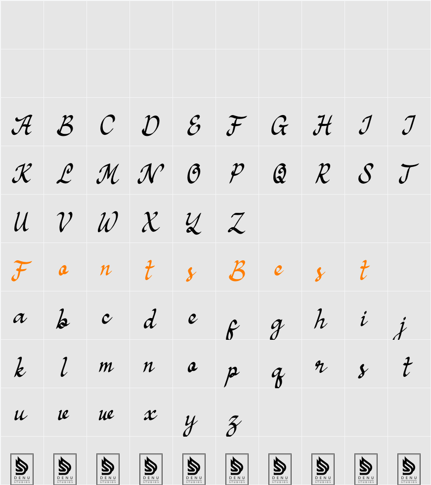 Lesstari Menandy Character Map