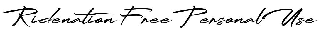 Ridenation FreePersonalUse Font Image
