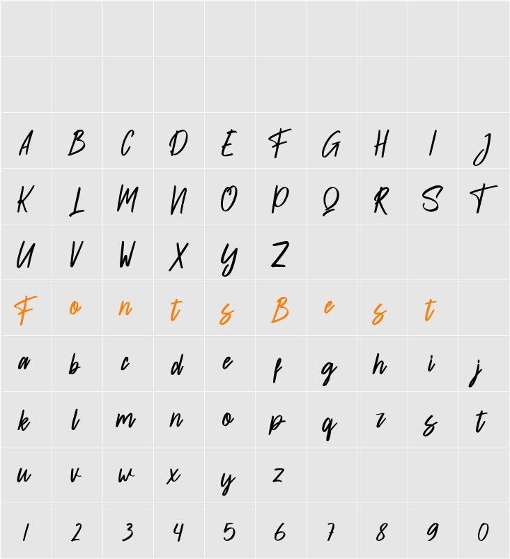 Sallith Character Map