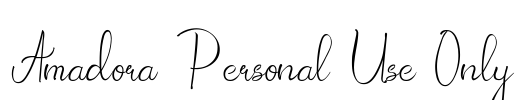 Amadora Personal Use Only Font Image