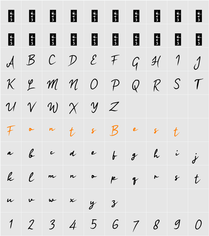 n Nayolina Character Map