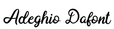 Adeghio Dafont Font Image