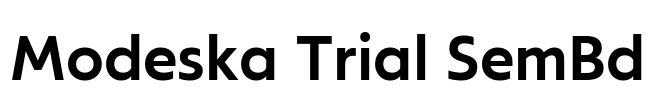 Modeska Trial SemBd Font Image