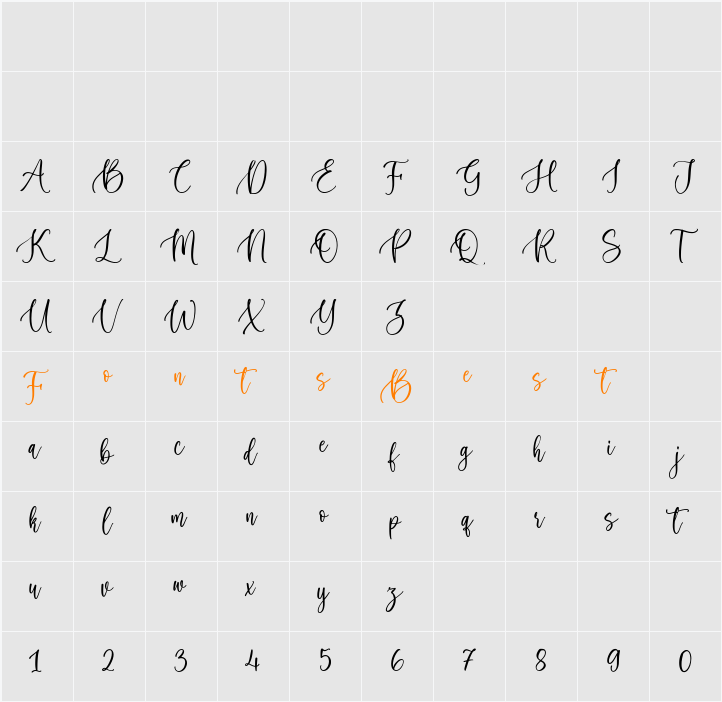Honey Secrets Character Map