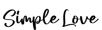 Simple Love Font Image