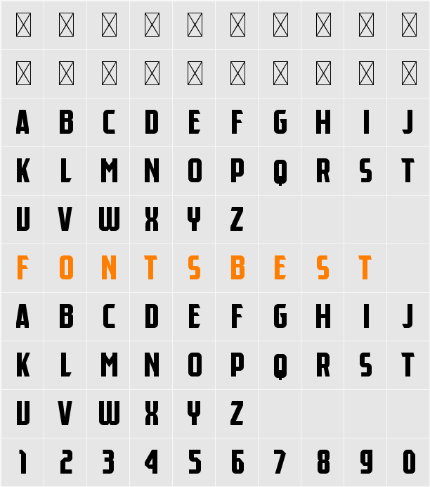 Flick Demo Character Map
