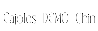 Cajoles DEMO Thin Font Image