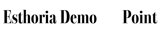 Esthoria Demo 24 Point Font Image