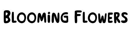 Blooming Flowers Font Image