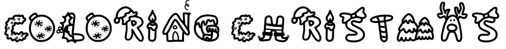 coloring christmas Font Image