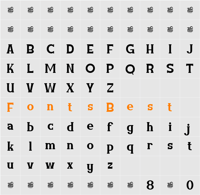 Amuttix Trial Character Map
