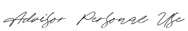 Advisor Personal Use Font Image