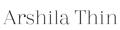 Arshila Thin Font Image