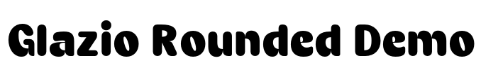 Glazio Rounded Demo Font Image