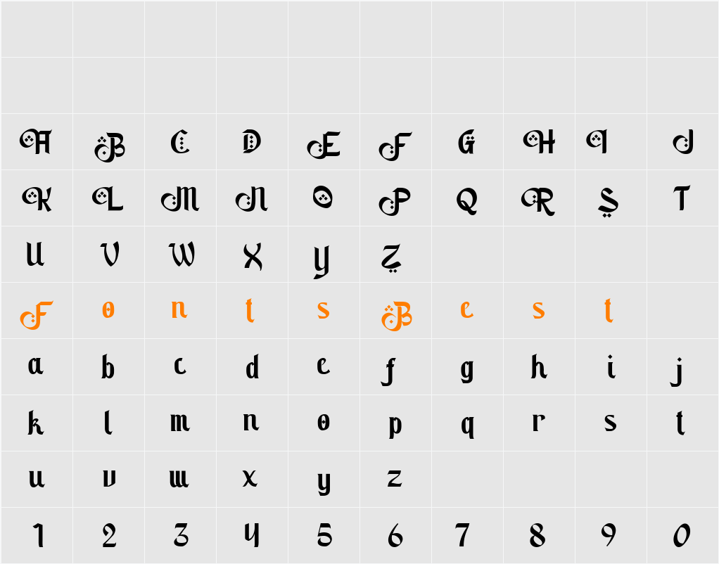 Salamy Character Map