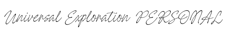 Universal Exploration PERSONAL