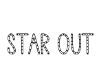 Star Out Font Image