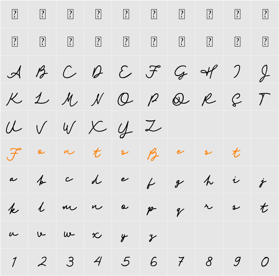 Amstrong Character Map