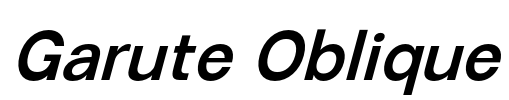 Garute Oblique Font Image