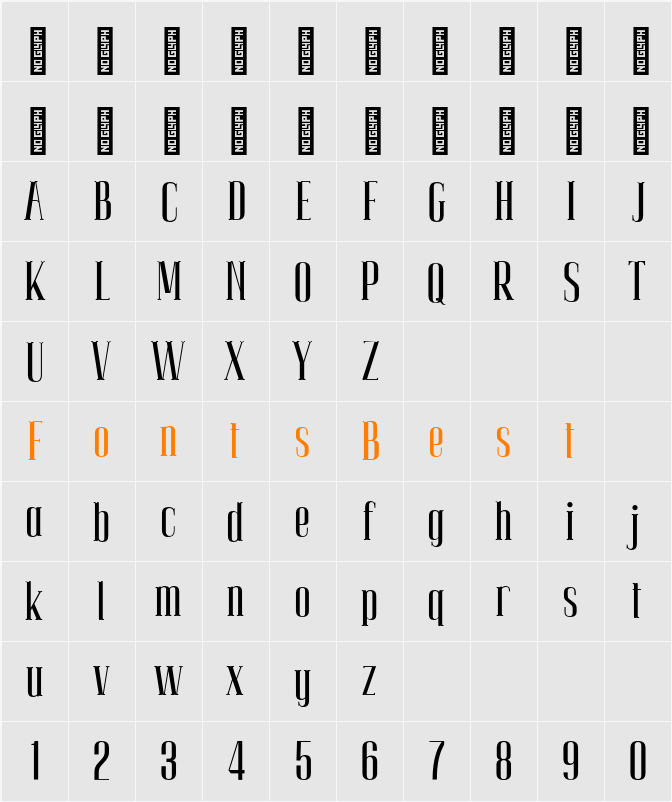 Cranberaza Personal Use Character Map