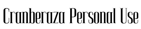 Cranberaza Personal Use Font Image