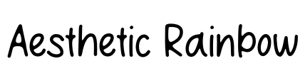 Aesthetic Rainbow Font Image