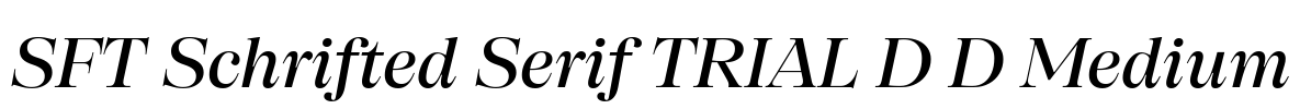 SFT Schrifted Serif TRIAL D D Medium Font Image