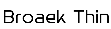 Broaek Thin Font Image