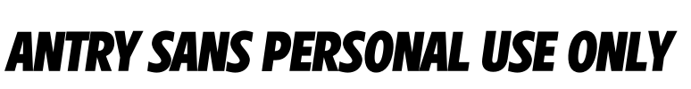 Antry Sans PERSONAL USE ONLY Font Image