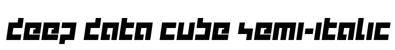 deep data cube semi-italic Font Image