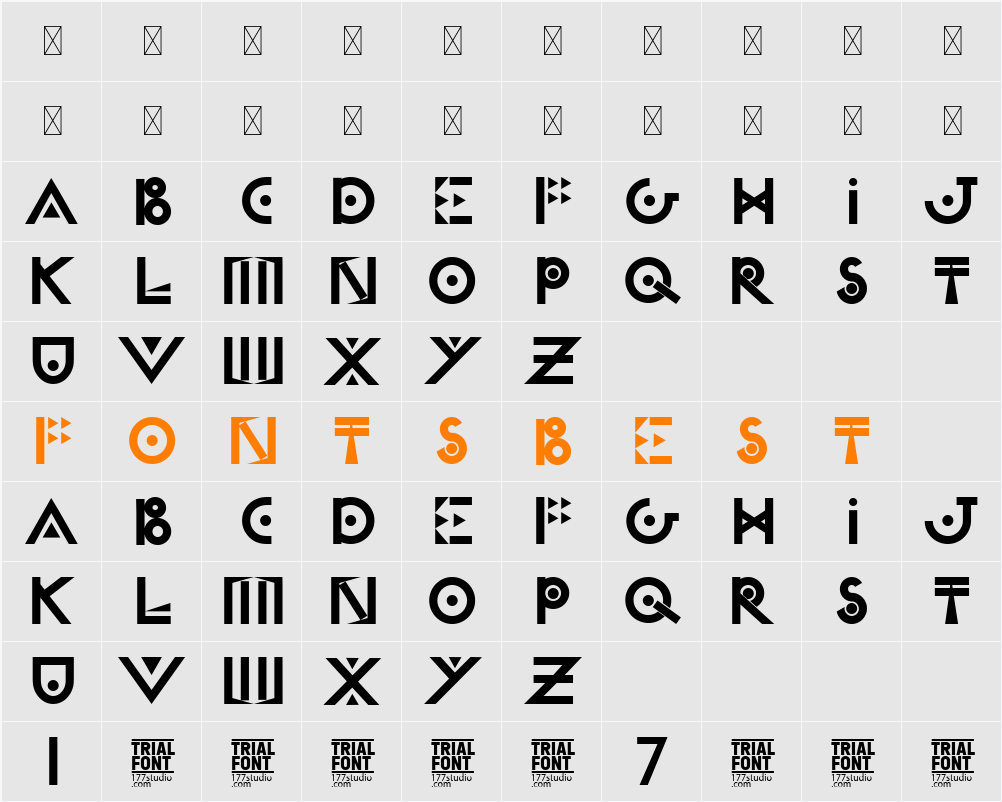 OTHER FUTURE DEMO Character Map