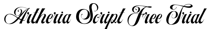 Artheria Script Free Trial Font Image