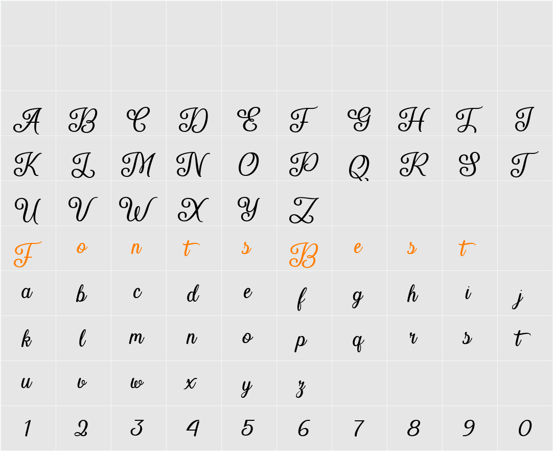 Lovely Greeting Character Map